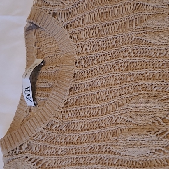 Zara Open Knit Crew Neck Sweater - Picture 8 of 8